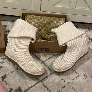 Ugg Cream knit boots